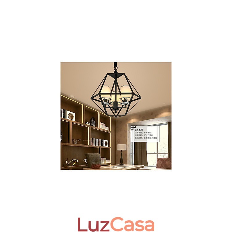 Luminárias pendentes 3 luzes Country Outdoors Metal