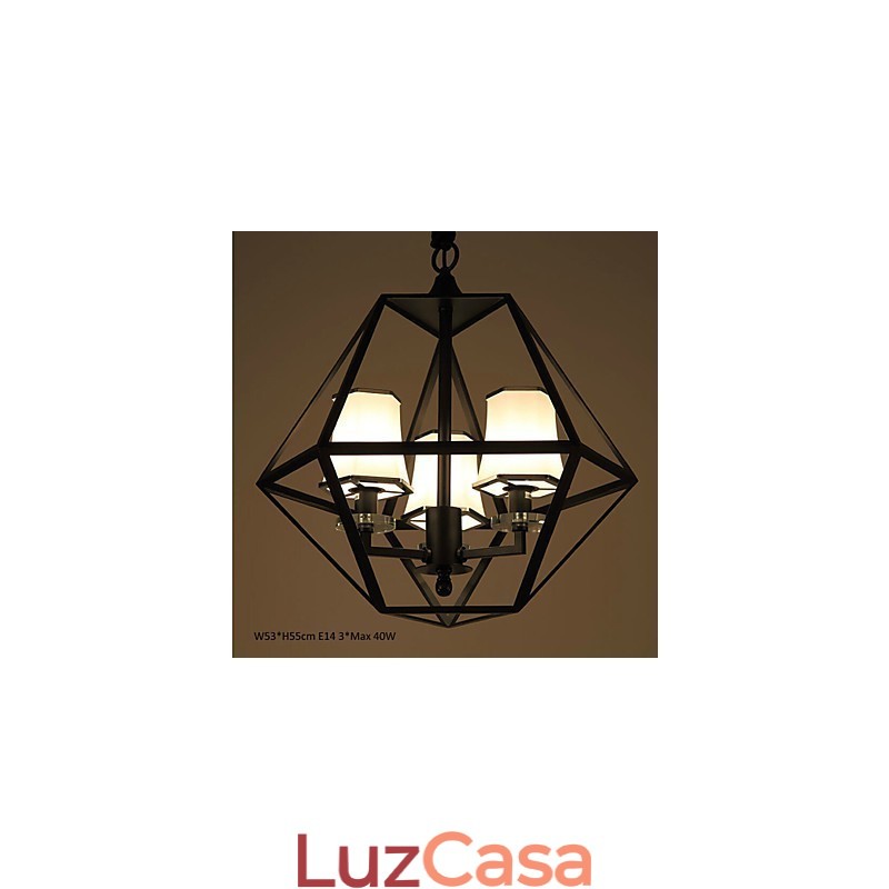 Luminárias pendentes 3 luzes Country Outdoors Metal
