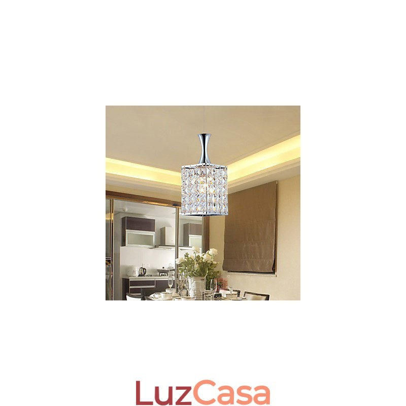 3 Luzes Metal Frame K9 Cristal Lustre Droplight Enviar Lâmpada