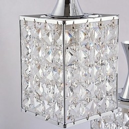 3 Luzes Metal Frame K9 Cristal Lustre Droplight Enviar Lâmpada