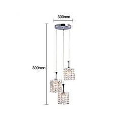 3 Luzes Metal Frame K9 Cristal Lustre Droplight Enviar Lâmpada