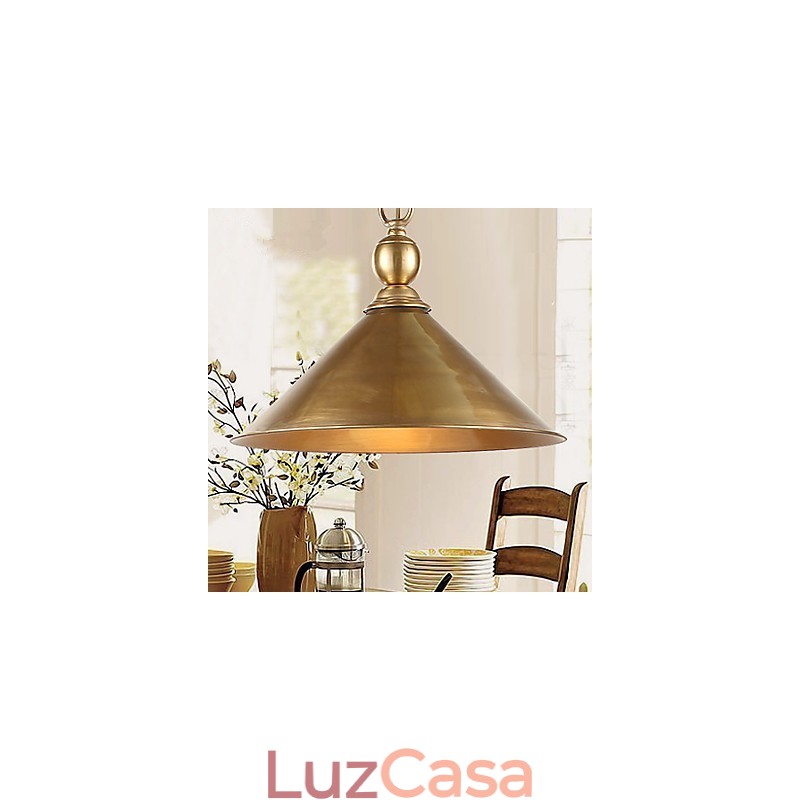 Luminária pendente de latão puro estilo mini metal clássico tradicional