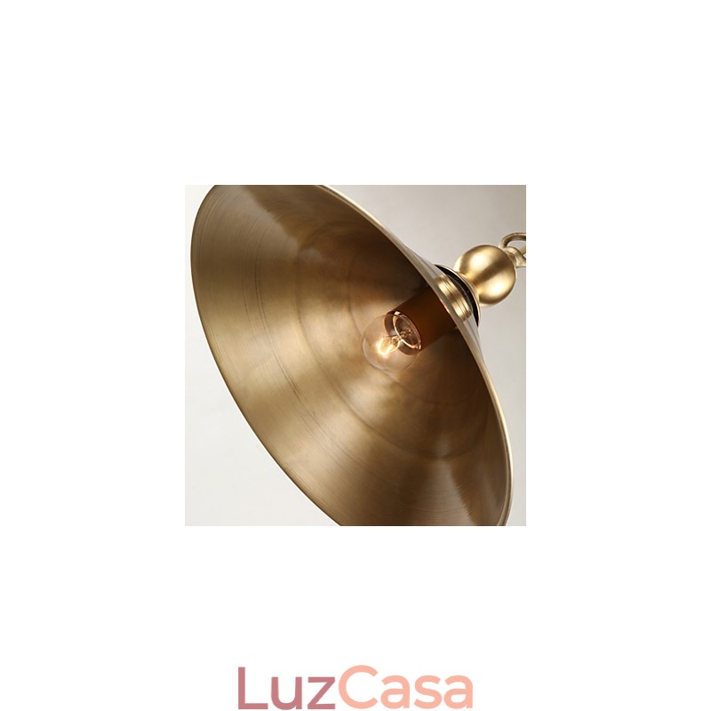Luminária pendente de latão puro estilo mini metal clássico tradicional