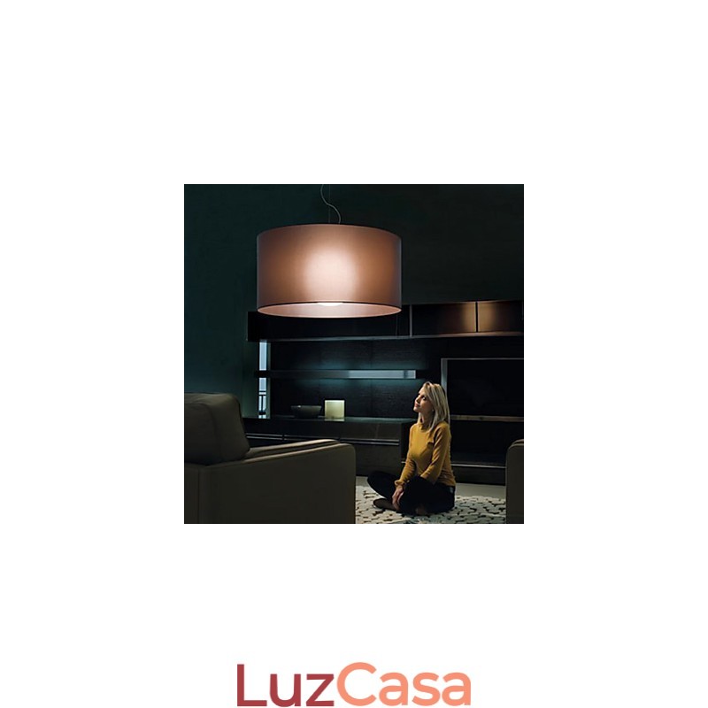 Luminária embutida de ferro estilo clássico com abajur