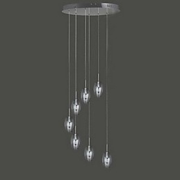 Moderno Contemporâneo Tradicional Clássico Tambor Cromado Metal Pendente Luz