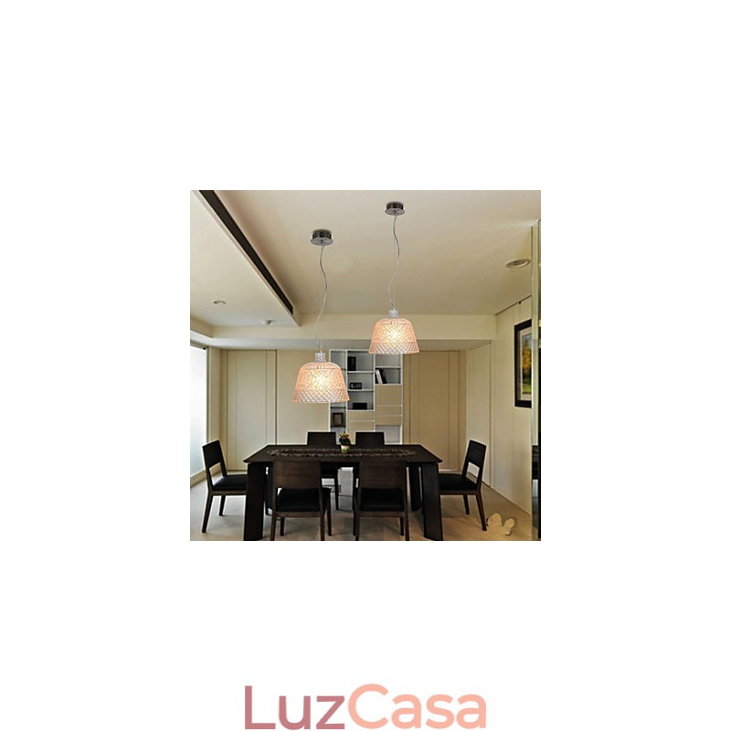O lustre com pingente de escultura em vidro de arte decorativa