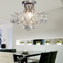 Lustre Moderno Cristal 3 Luzes