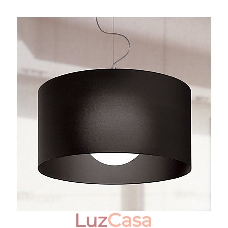 Luminária Pendente de Ferro com Abajur Preto Luminária Pendente de Ferro com Abajur Preto