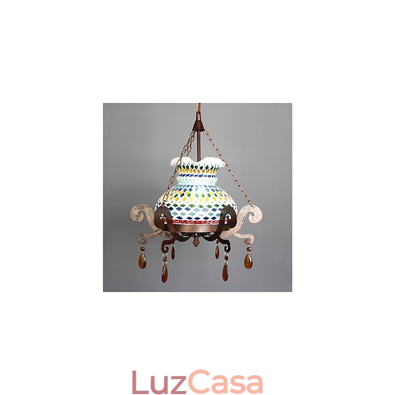 Lustre vintage único de arte industrial pastoral de assento único
