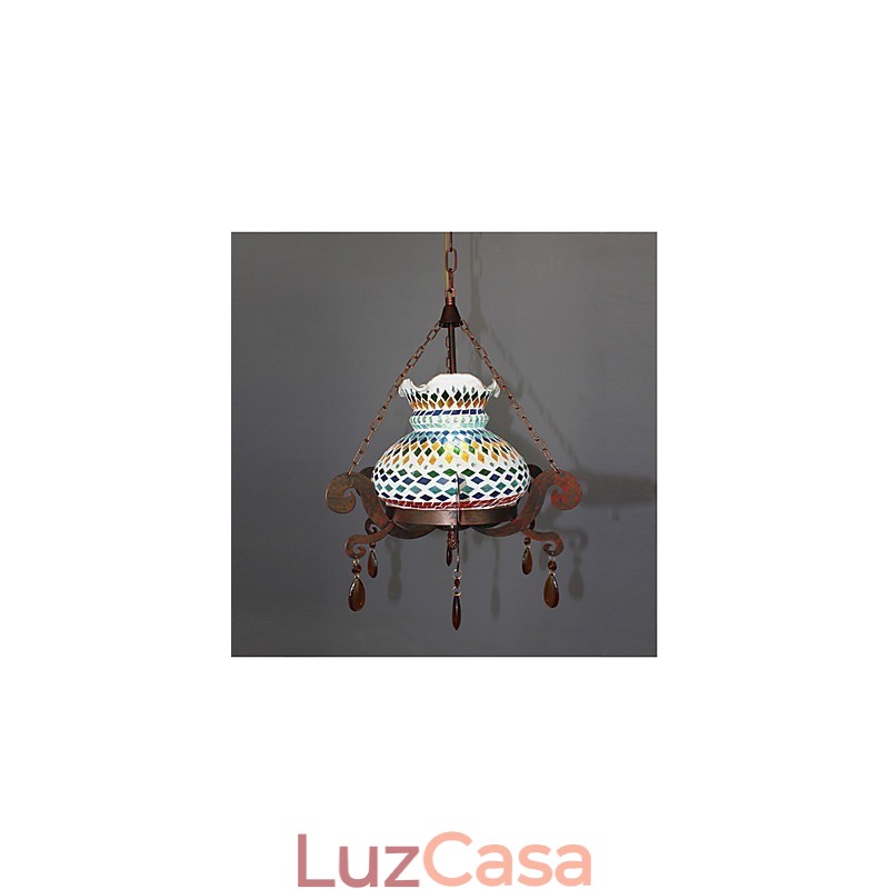 Lustre vintage único de arte industrial pastoral de assento único