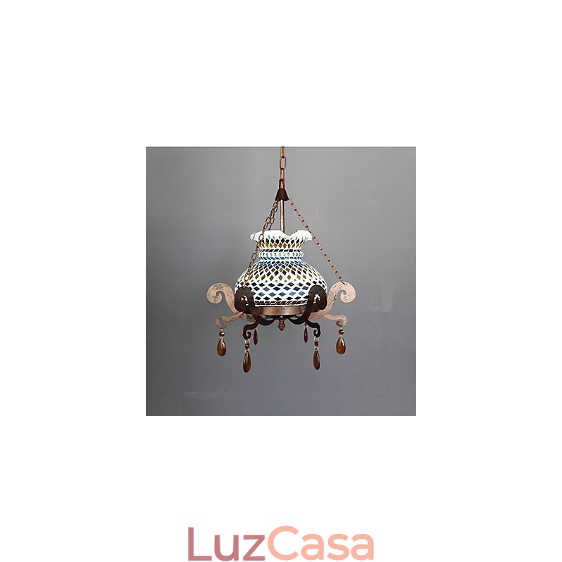 Lustre vintage único de arte industrial pastoral de assento único