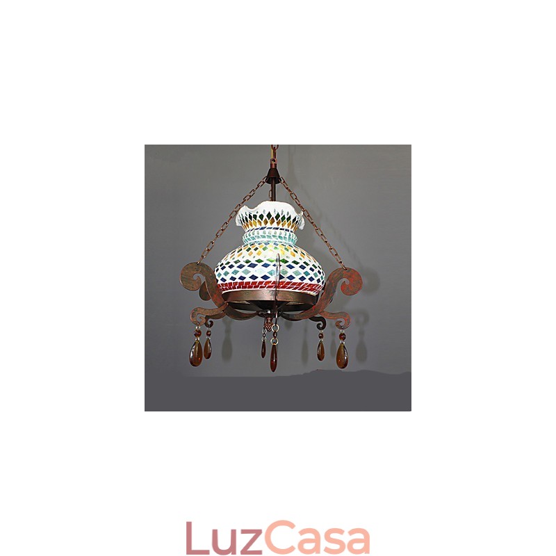Lustre vintage único de arte industrial pastoral de assento único