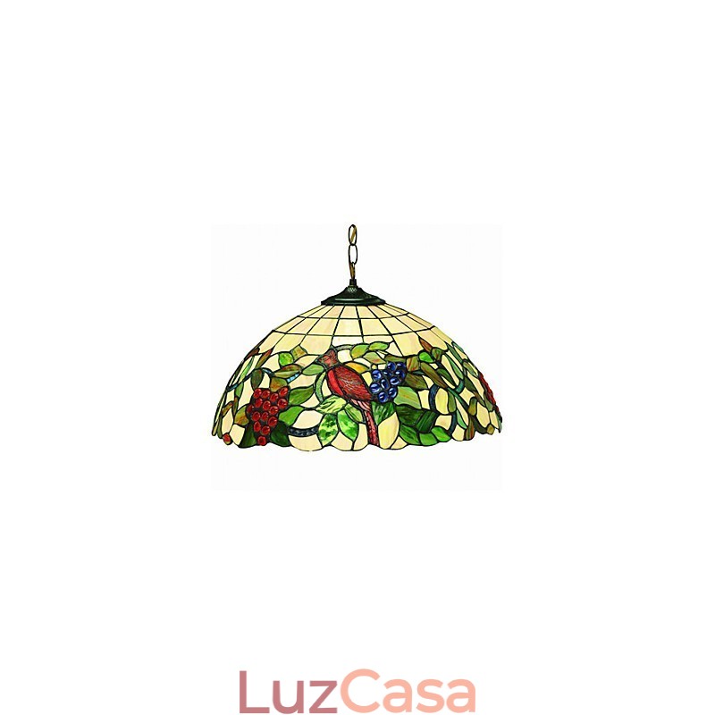 Uvas e pássaros 2 luzes Pendente Light