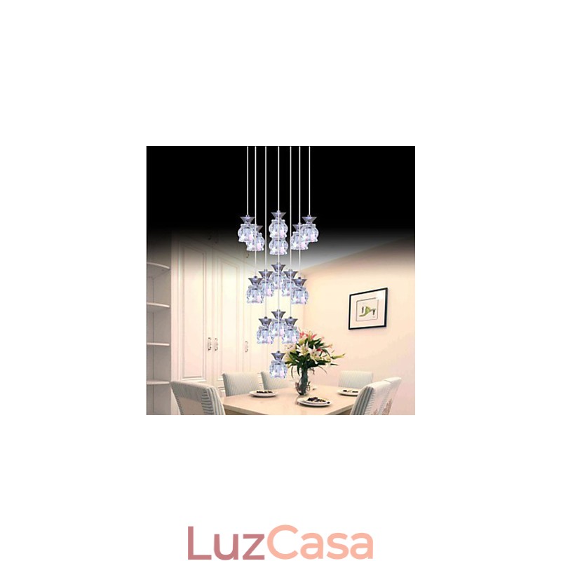 Restaurante 15 Cabeças De Pingente De Cristal Simples Moderno Pingente