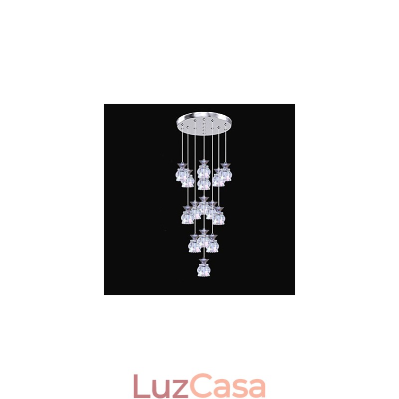 Restaurante 15 Cabeças De Pingente De Cristal Simples Moderno Pingente