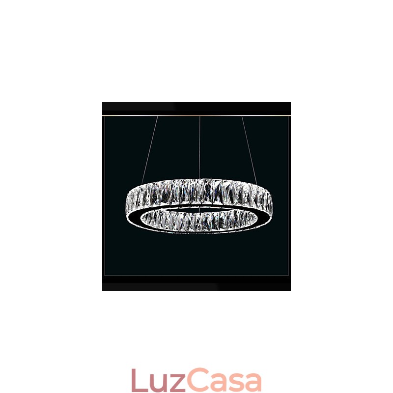 Lustre de cristal Luzes Iluminação Moderna Anéis Únicos K9 Grande Cristal Luminárias de Teto Interno