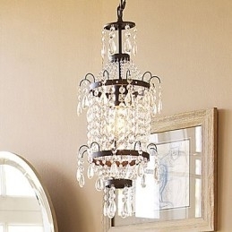 Luminária pendente de cristal