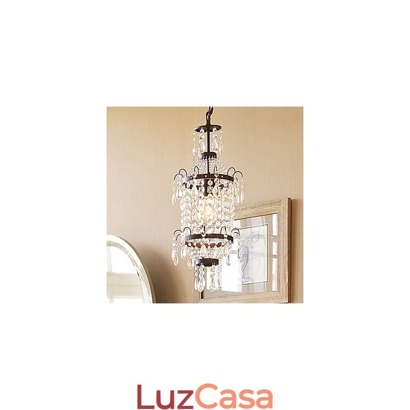 Luminária pendente de cristal