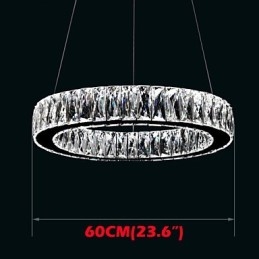 Lustre de cristal Luzes Iluminação Moderna Anéis Únicos K9 Grande Cristal Luminárias de Teto Interno