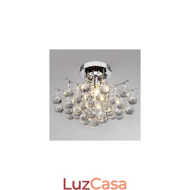 Lustre Moderno Cristal 3 Luzes