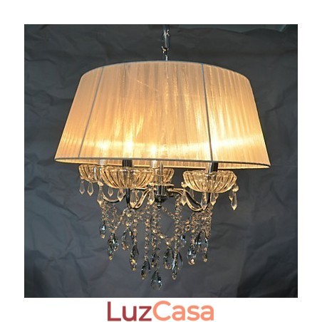 Padrão de pingente de 5 luzes delicadas e chiques com flor Padrão de pingente de 5 luzes delicadas e chiques com flor