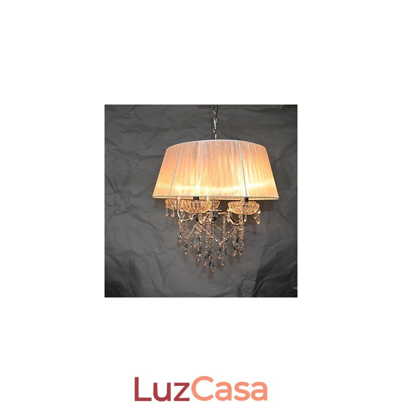 Padrão de pingente de 5 luzes delicadas e chiques com flor