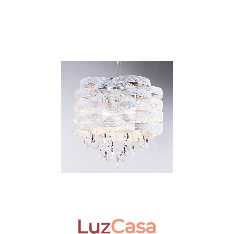 Luminária pendente de cristal estilosa com 3 luzes