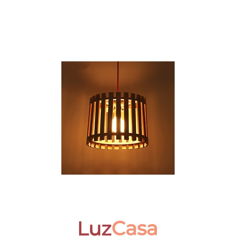 Luminárias pendentes estilo mini moderno contemporâneo madeira