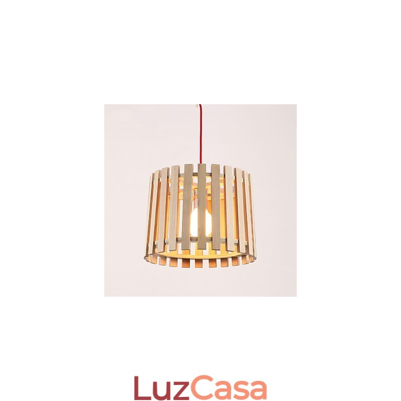 Luminárias pendentes estilo mini moderno contemporâneo madeira
