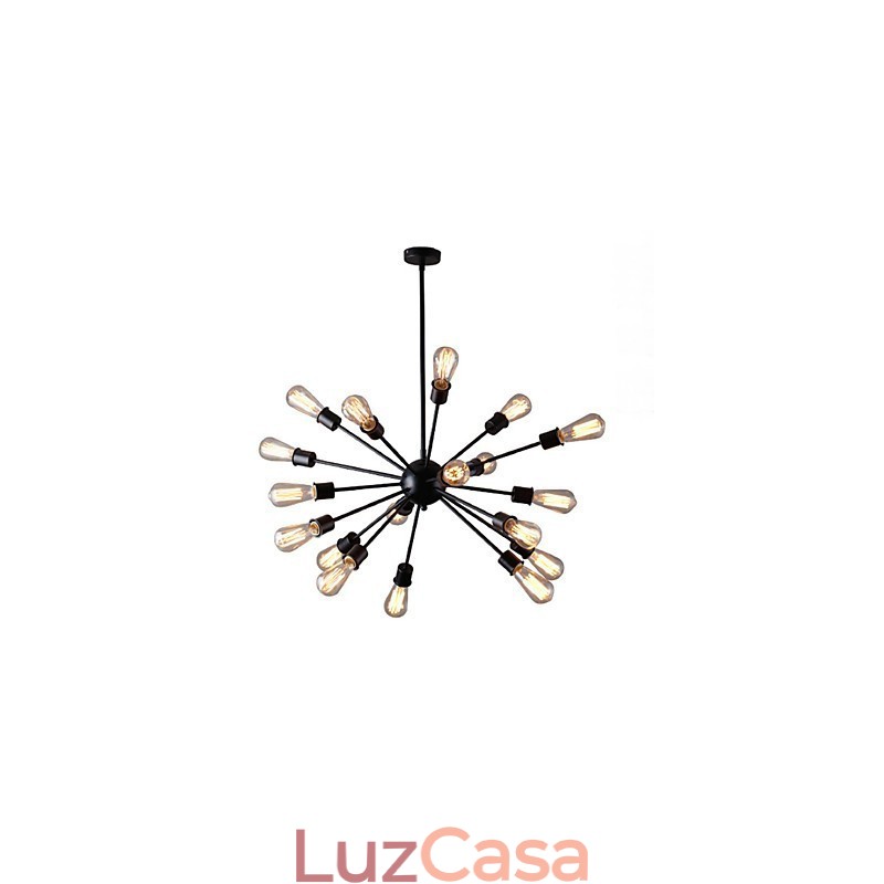 Luminária pendente moderna de 20 luzes com recurso radial