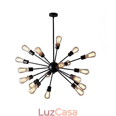 Luminária pendente moderna de 20 luzes com recurso radial