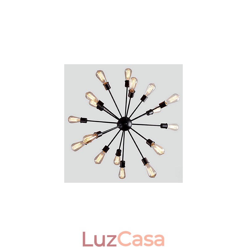 Luminária pendente moderna de 20 luzes com recurso radial