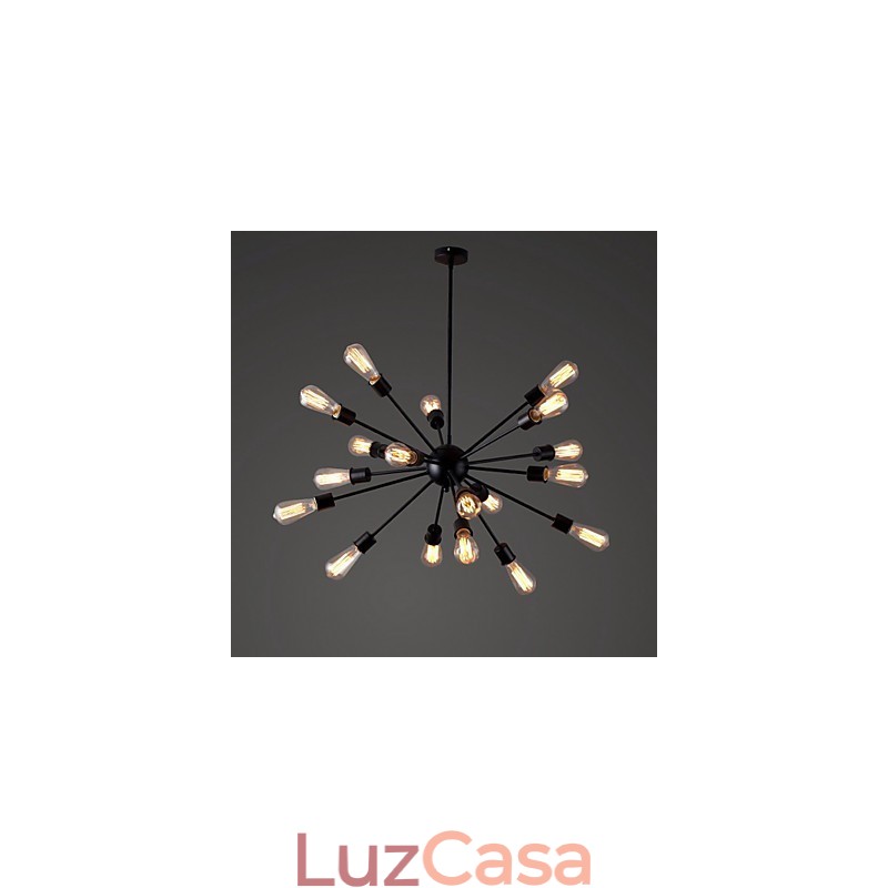 Luminária pendente moderna de 20 luzes com recurso radial