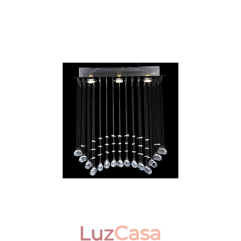 Montagem embutida tradicional clássica em metal cristal cromado