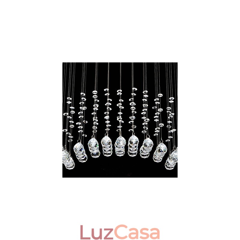Montagem embutida tradicional clássica em metal cristal cromado