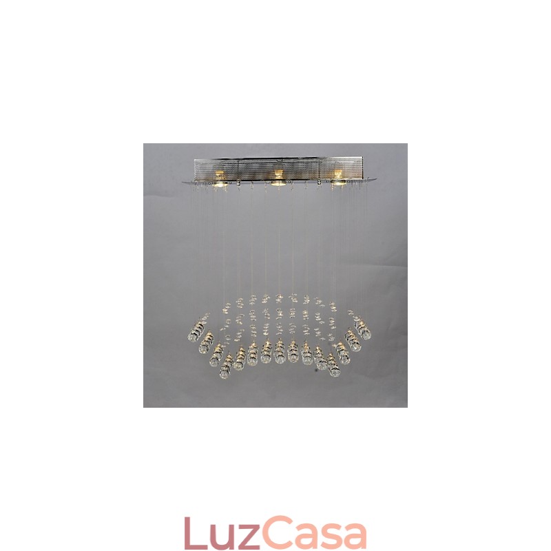 Montagem embutida tradicional clássica em metal cristal cromado