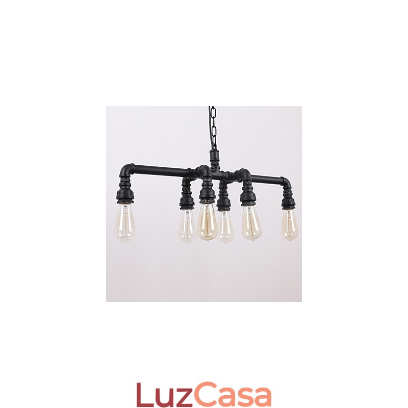 Cachimbo de água Retro Plating Light Painting Pendant