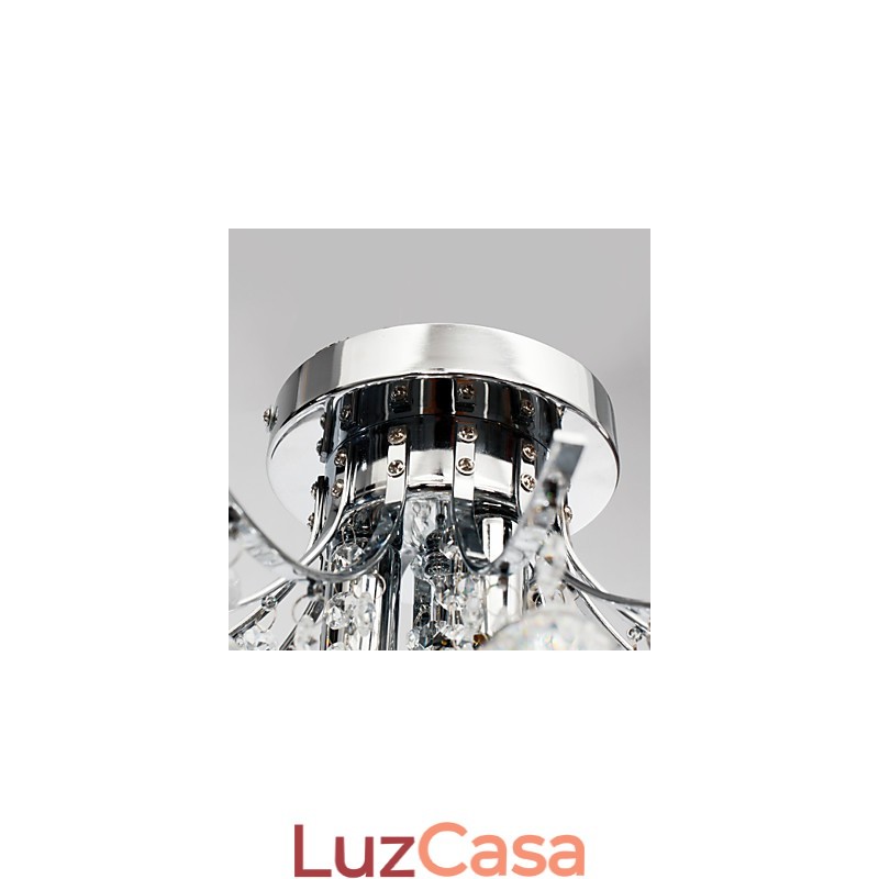 Lustre Moderno Cristal 3 Luzes