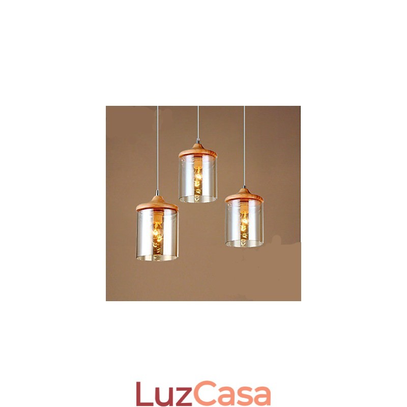 Luminária pendente pequena Glass Art