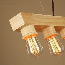 Luzes Pendentes Country Madeira Bambu