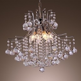 Luminária pendente de metal galvanizado estilo mini cristal contemporâneo moderno