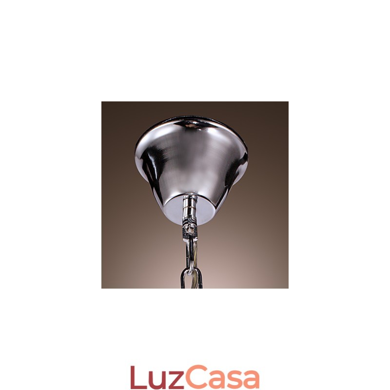 Luminária pendente de metal galvanizado estilo mini cristal contemporâneo moderno