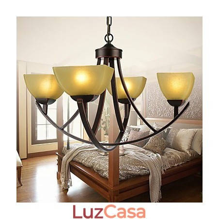 Lustre 4 Luzes Tradicional Clássico Vintage Metal Lustre 4 Luzes Tradicional Clássico Vintage Metal