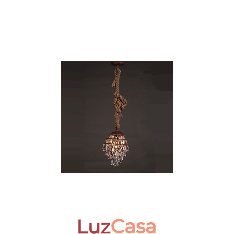 Retro lounge Hemp Industrial Wind Imitação Lustre de Cristal