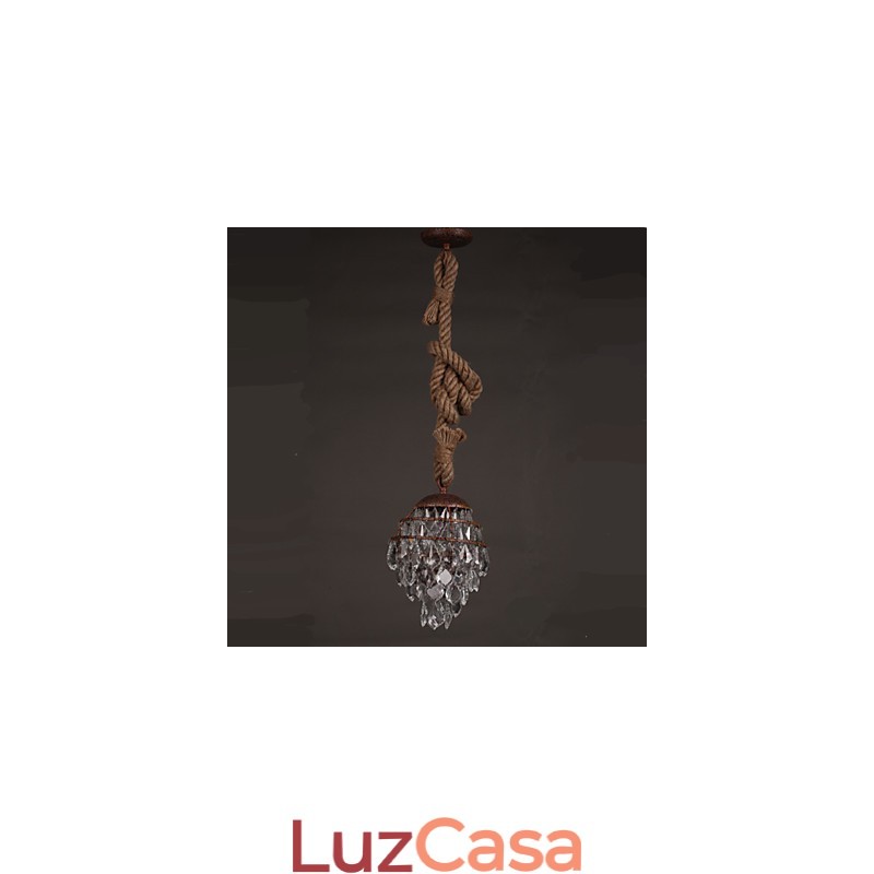 Retro lounge Hemp Industrial Wind Imitação Lustre de Cristal