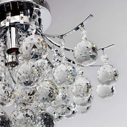 Lustre Moderno Cristal 3 Luzes