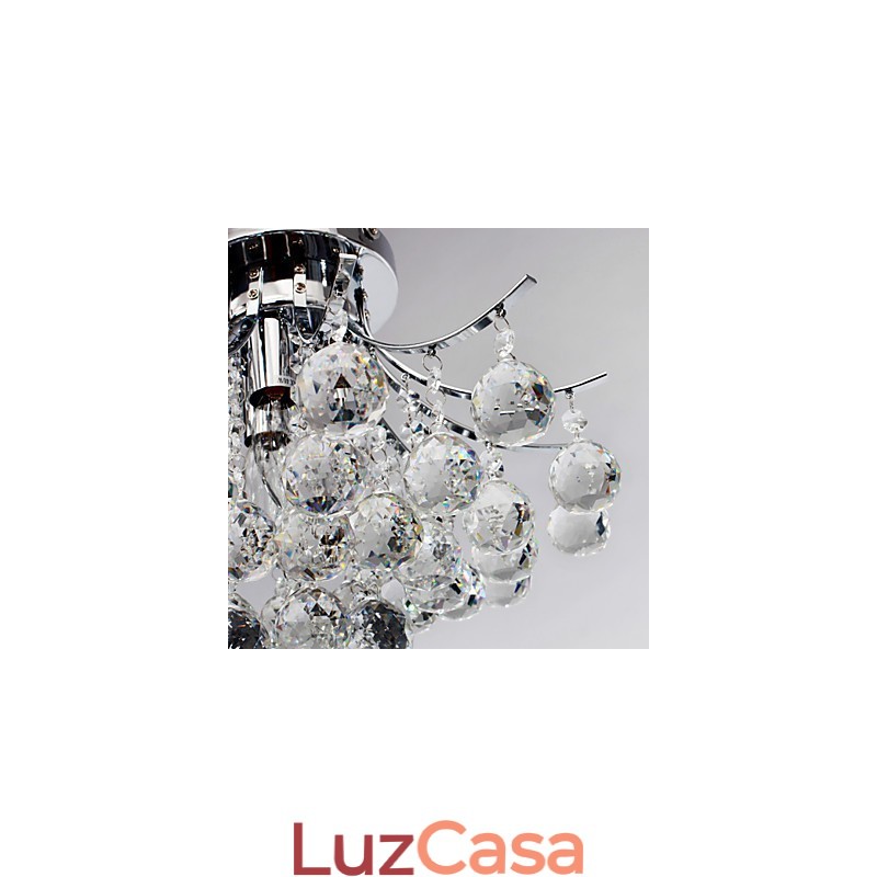 Lustre Moderno Cristal 3 Luzes