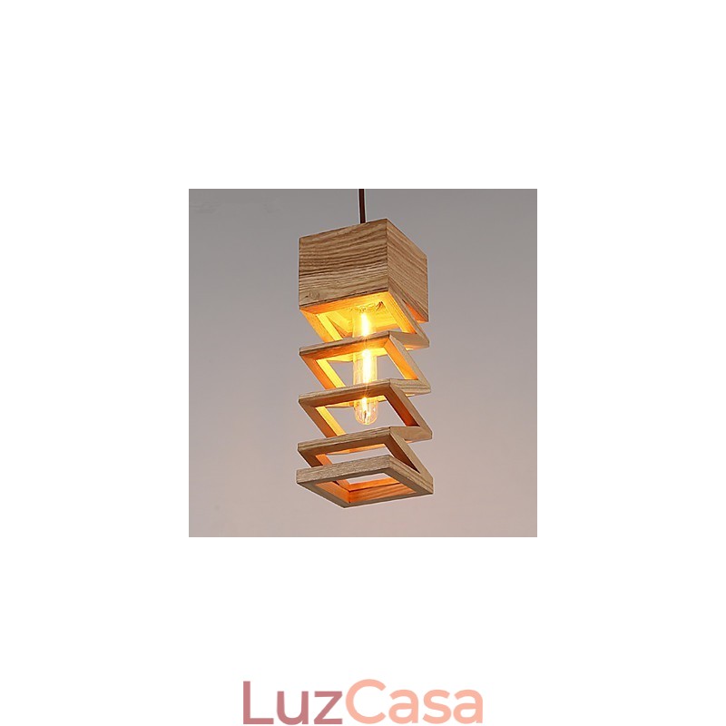 Luzes Pendentes Country Madeira Bambu
