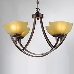 Lustre 4 Luzes Tradicional Clássico Vintage Metal