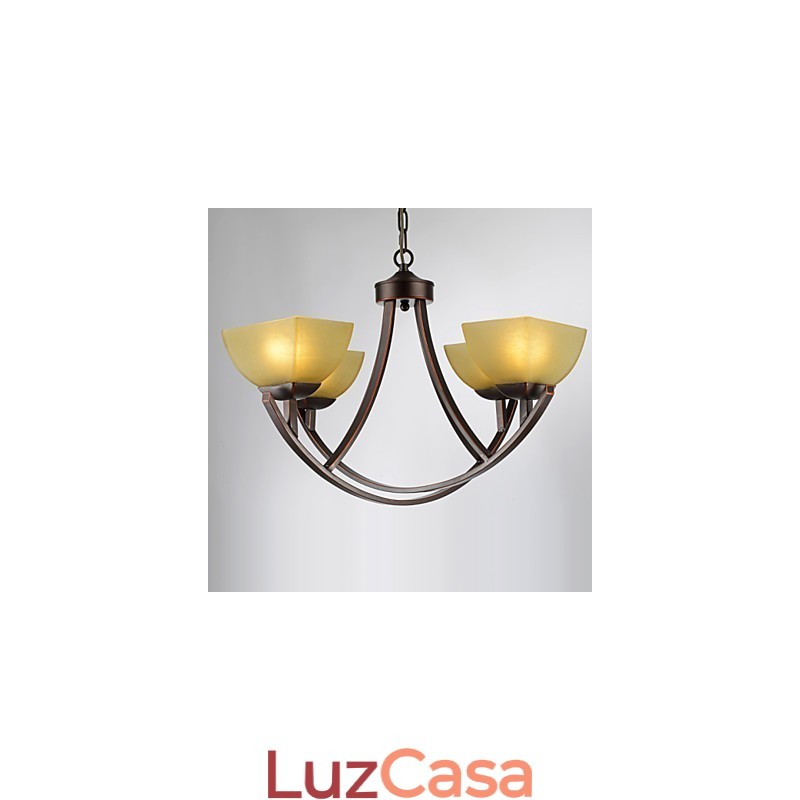 Lustre 4 Luzes Tradicional Clássico Vintage Metal